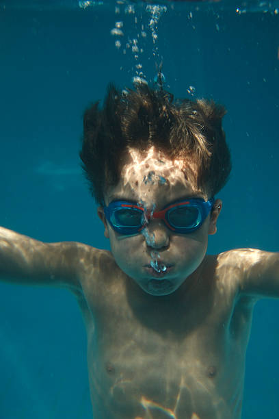 istock Child dipping in the pool. 500171865