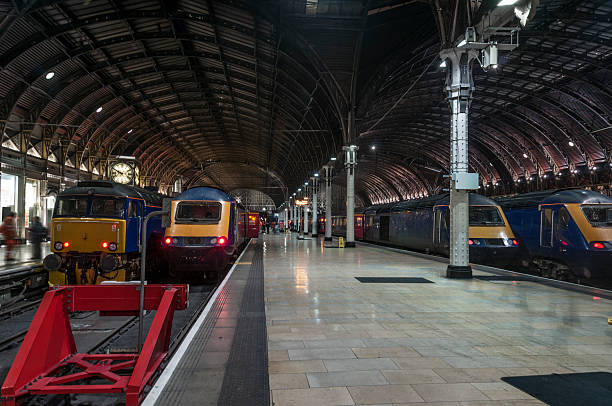 istock Railway Station With Trains Arriving 500172117