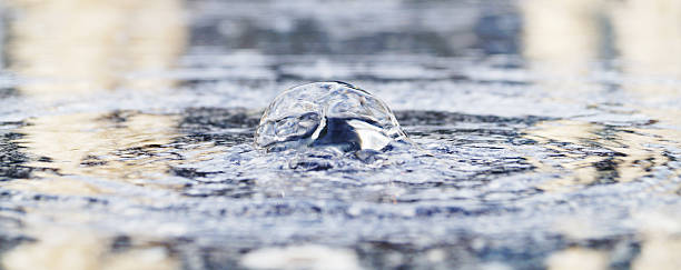 water bulge on a fountain stock photo