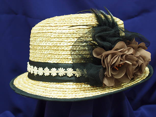 istock Hand-made hat weave decorated with flowers 500174536