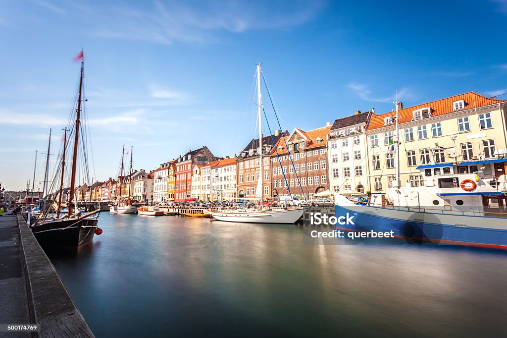 Nyhavn, Kopenhagen, Dänemark - Lizenzfrei Außenaufnahme von Gebäuden Stock-Foto