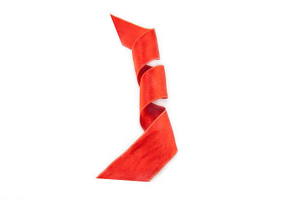 istock Red ribbon bookmark isolated 500174782
