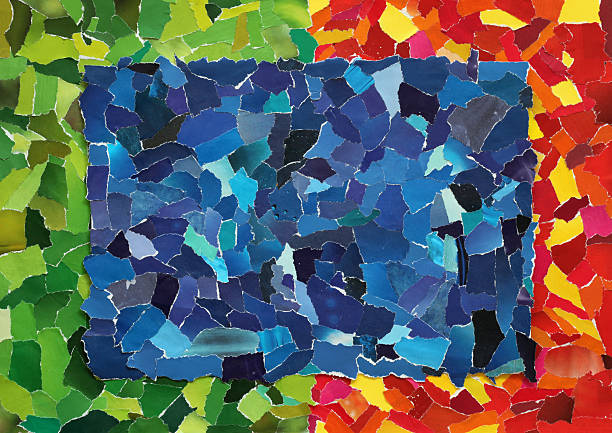 istock Dark blue texture of torn paper 500174951