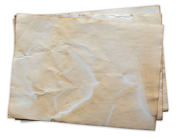 istock old paper on isolated white with clipping path. 500175610