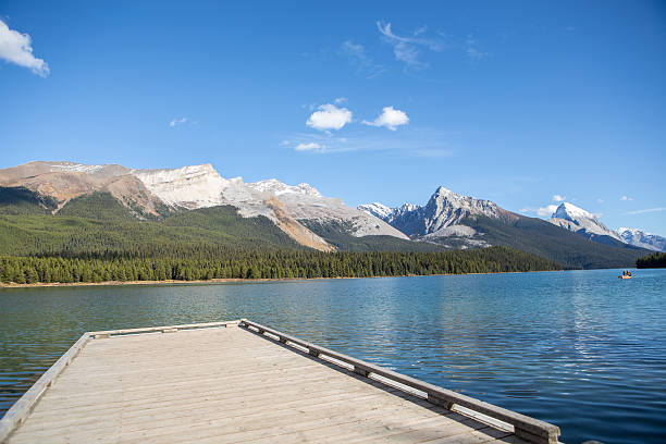 istock Floating pier on Maligne lake, Canada 500175836