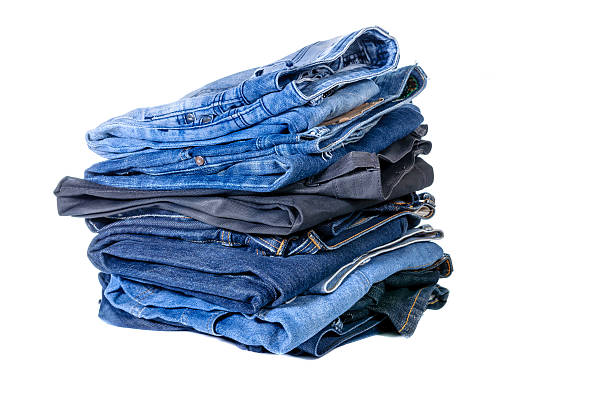 istock Lot of blue jeans 500177105