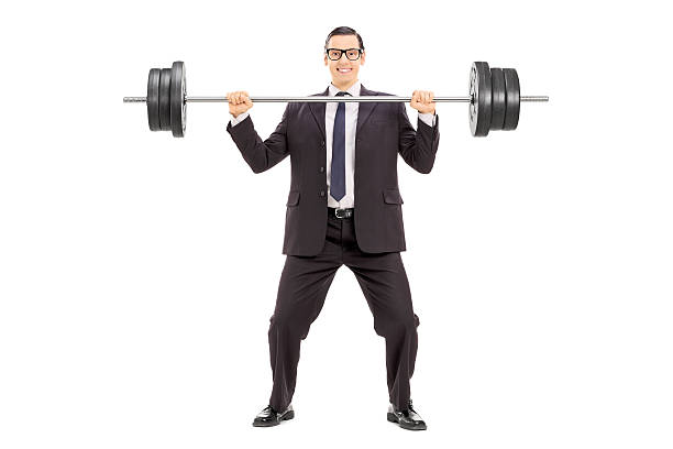 istock Businessman holding a heavy weight 500177195