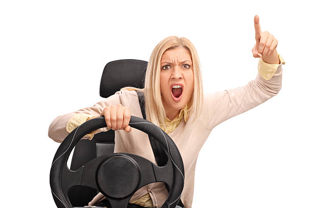 istock Angry woman driving and shouting 500177226