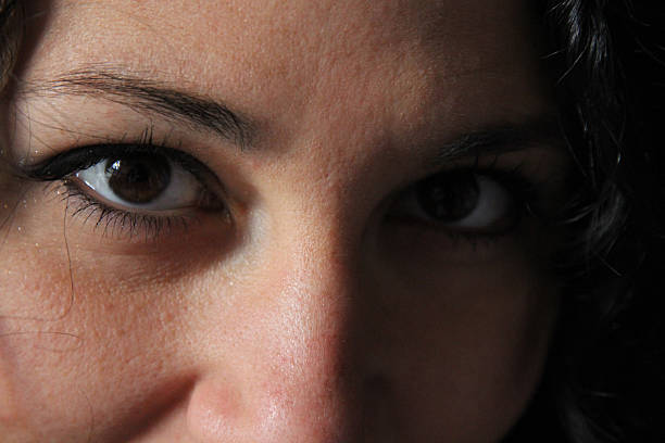 istock Girl's eyes in the shadow 500178103
