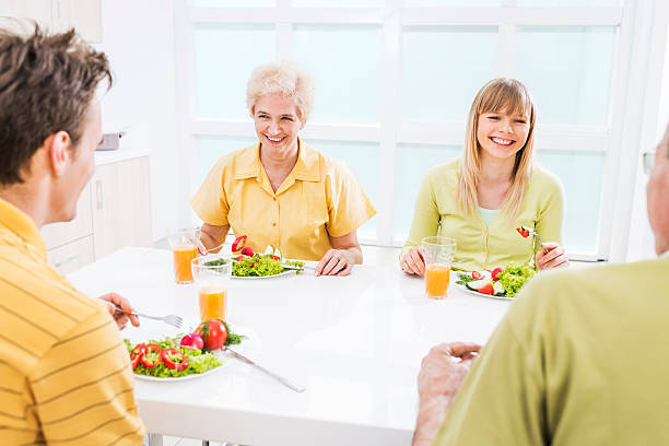 istock Family having salad for lunch. 500178973