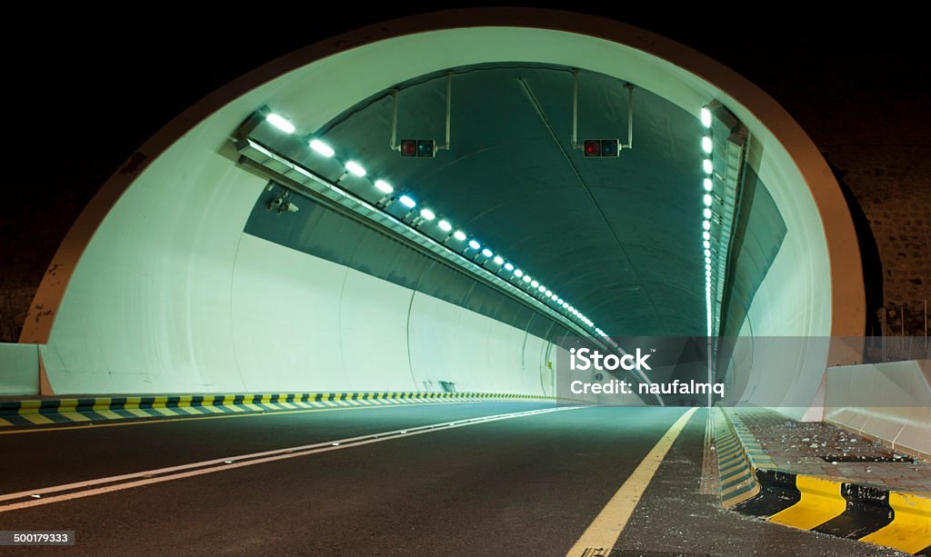 Tunnel on Kalba - Sharjah highway, UAE Asphalt Stock Photo