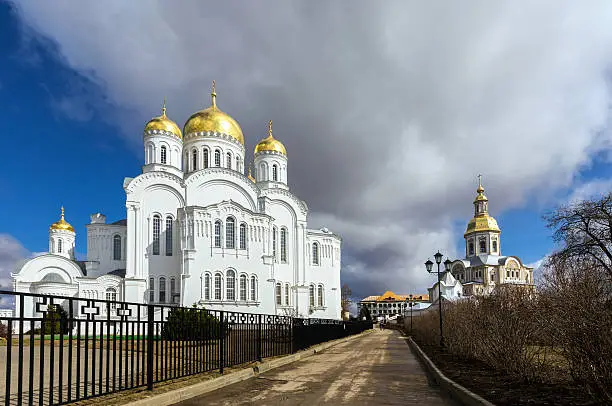 Transfiguration Cathedral of Holy Trinity-Saint Seraphim-Diveyevo Monastery. Nizhny Novgorod Region. Russia