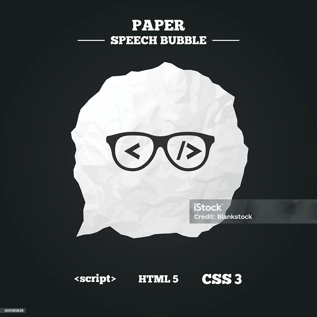 Programmer Glass Sign Programmer Coder Glasses Html Markup Language Stock Illustration ...