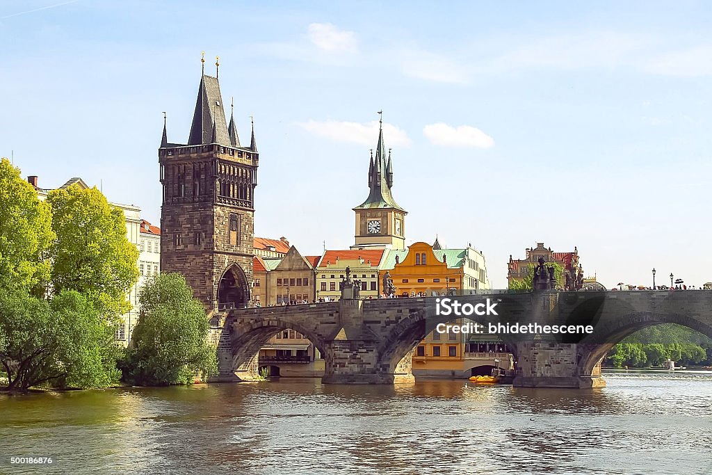 Charles bridge in Prague, Czech Republic 2015 Stock Photo