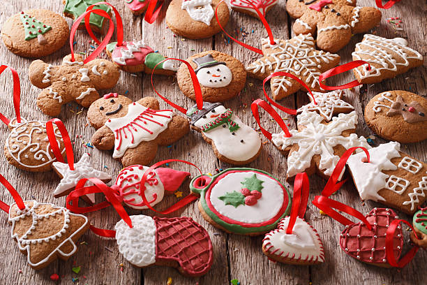 istock Beautiful background Christmas gingerbread close-up. horizontal 500187196