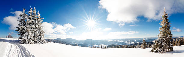 Fantastic winter landscape. Blue sky. Carpathian, Ukraine, Europe. Beauty world. Fantastic winter landscape. Blue sky. Carpathian, Ukraine, Europe. Beauty world. winter sunrise mountain snow stock pictures, royalty-free photos & images