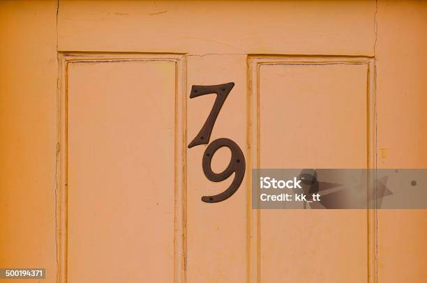 Door Number 79 Close Up Stock Photo - Download Image Now - Characters, Close-up, Door