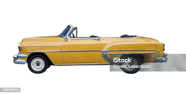 Chevrolet Bel Air Convertible Foto de stock y más banco de imágenes de Descapotable - Descapotable, El pasado, Amarillo - Color