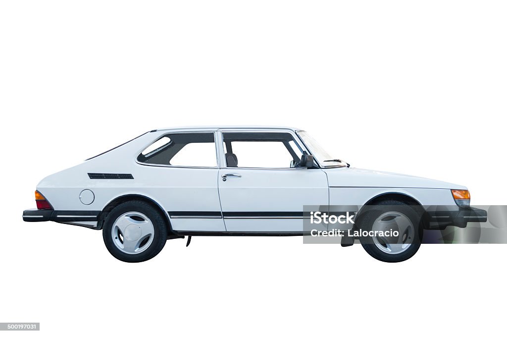 Blanco Saab 900 - Foto de stock de Coche libre de derechos