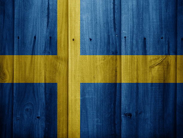 istock wooden texture with flag 500197591