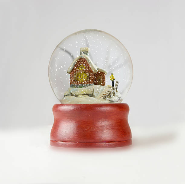 istock Christmas snow globe in white background 500198190