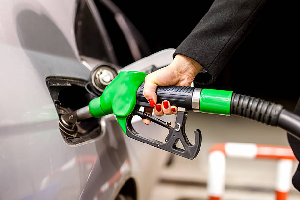 istock Pumping gas at petrol station 500199411