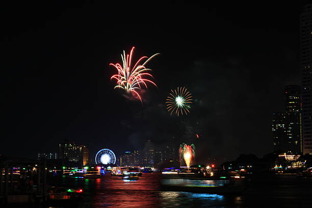 istock New Year fireworks display on the river, Bangkok 500199650