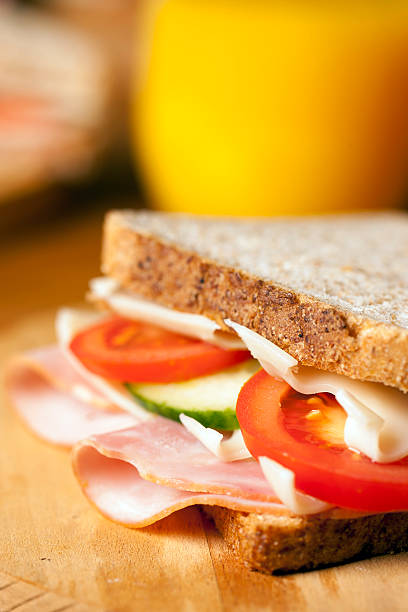 istock Healthy sandwich with ham,lettuce,cheese 500199971