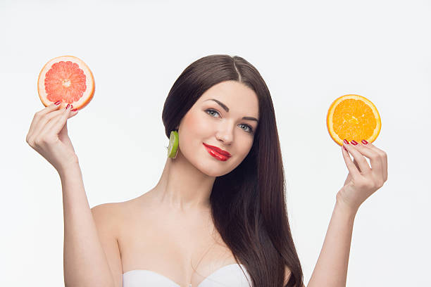 istock woman with fruits 500200799