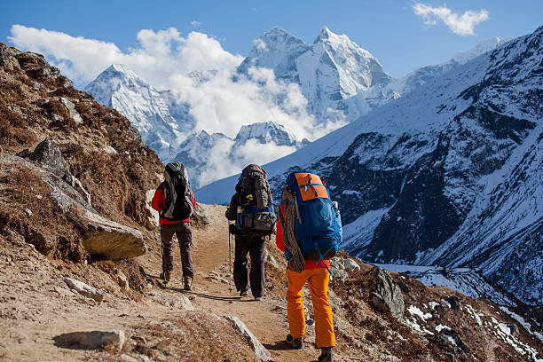 istock Hiking in Himalaya mountains 500204590