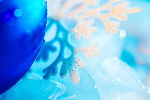 istock snowflake with ice frost  macro background 500204722