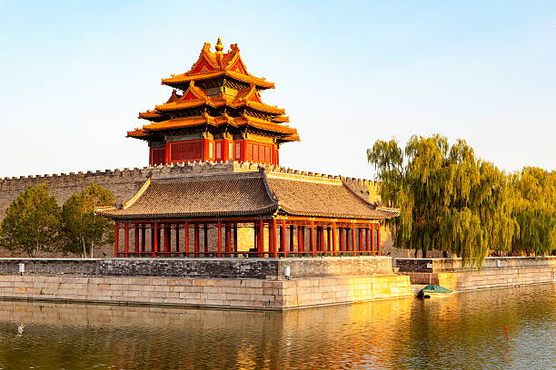 istock Corner tower of Imperial Palace in the sunset 500210676