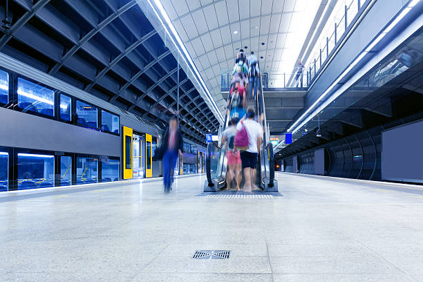 Sydney subway platform stock photo