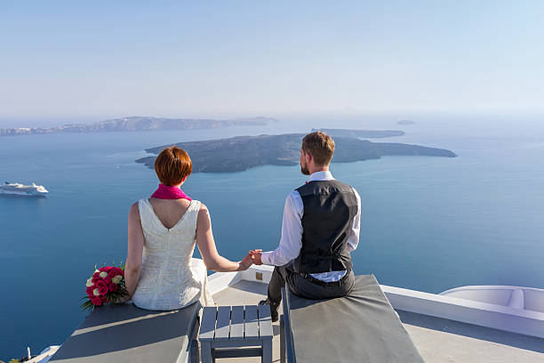 istock Young couple on sea background 500211370
