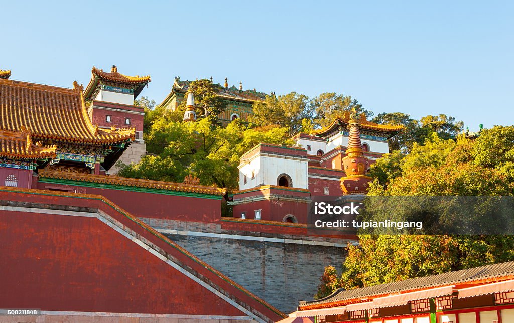 Buddha Confirming His Doctrine(Xiangyan Zongyin Zhi Ge) scene Taken on the Summer Palace located in Beijing of China. It was royal garden. 2015 Stock Photo