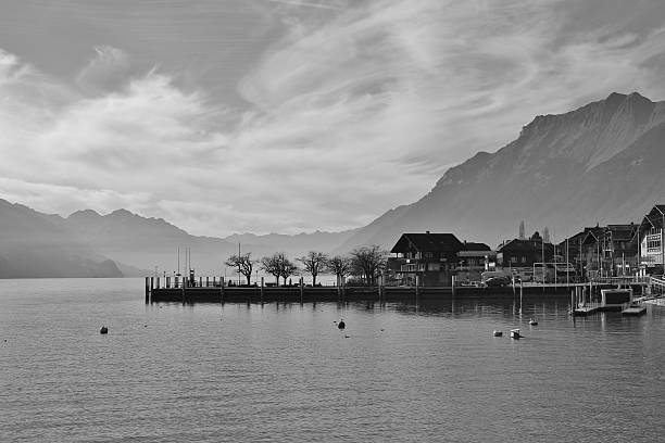 istock Scene in Brienz, lake Brienzersee and mountains 500212630