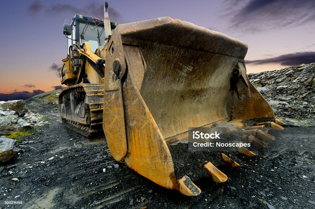 Quarry Shovel Image of a Quarry Shovel at sunset. Pit Mine Stock Photo