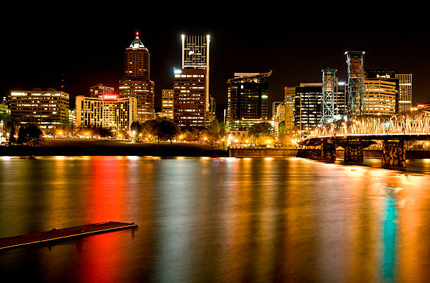 istock Night Shot Portland Oregon 500215835