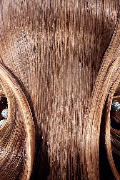 istock Background of hairstyle with  beautiful barrettes 500215850