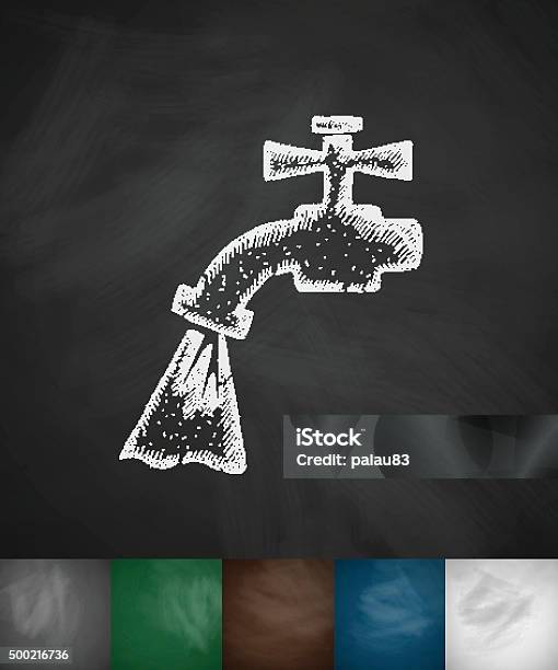 Tap Water Icon Stock Illustration - Download Image Now - Backgrounds, Bicycle, Chalkboard - Visual Aid