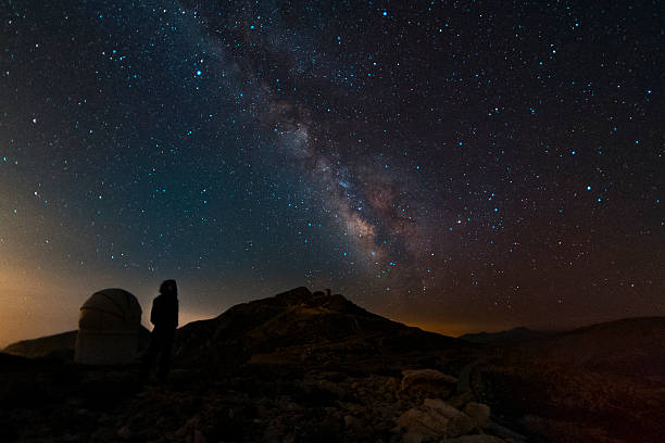 istock The milky way and the observer 500217217