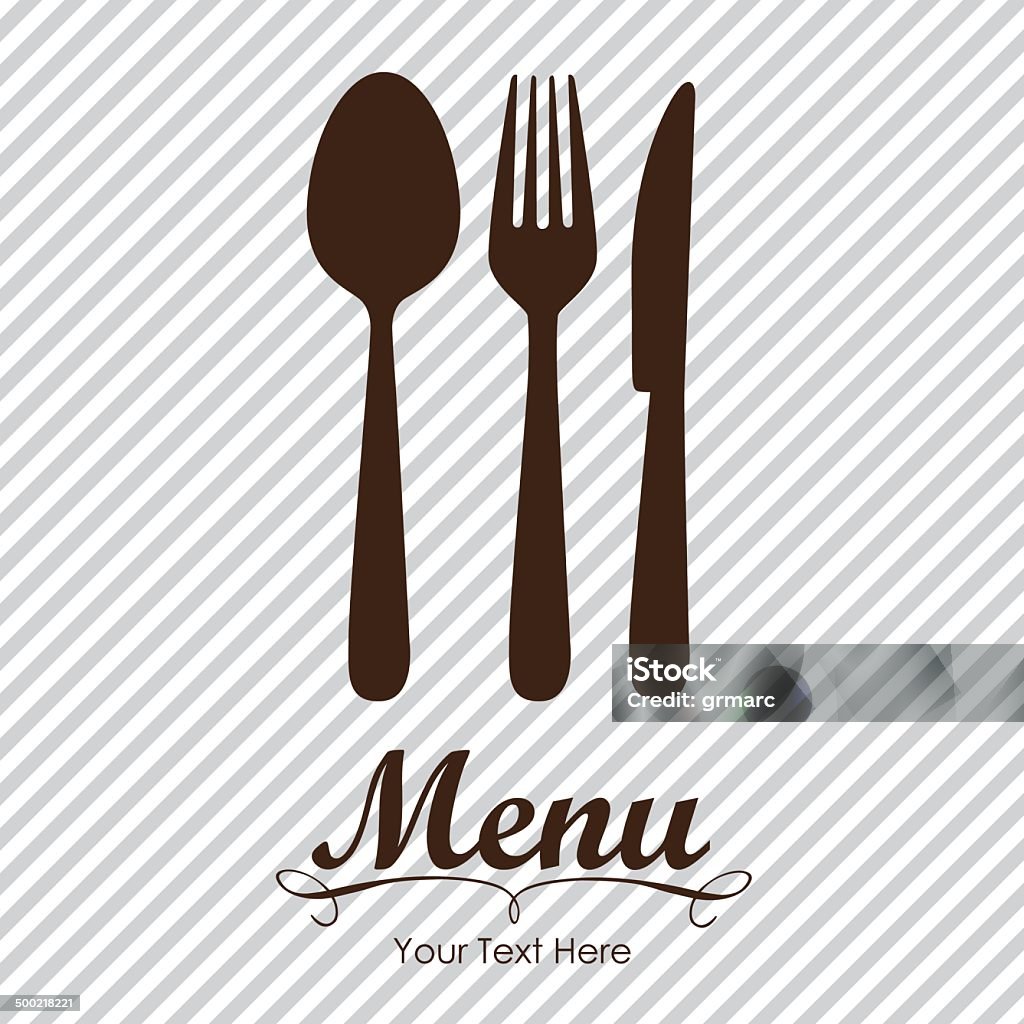 Tarjeta de menú de restaurante elegante - arte vectorial de Tenedor libre de derechos