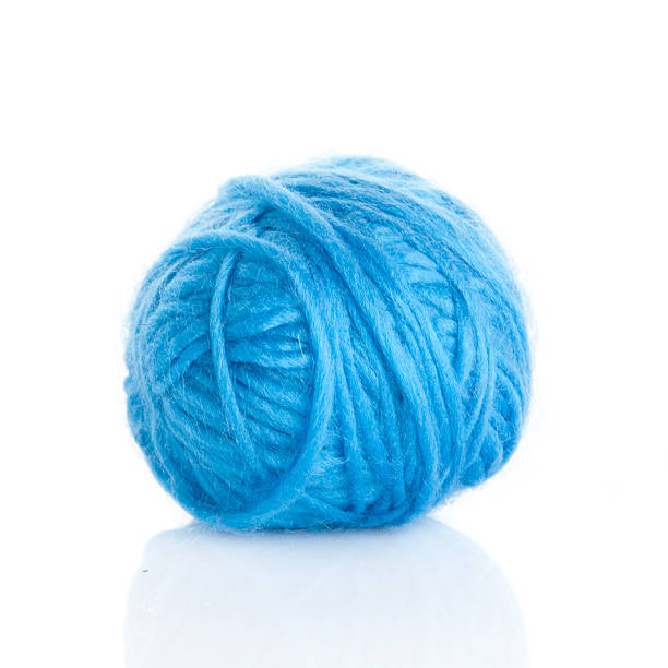istock Ball of knitting yarn on a white background 500218739