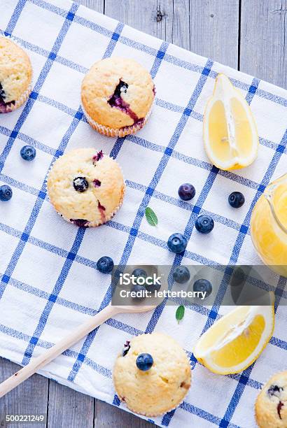 Blueberry Muffins Stock Photo - Download Image Now - American Culture, Baked, Baked Pastry Item