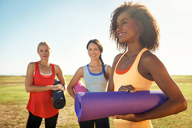 istock Yoga is always more fun with her friends 500221827