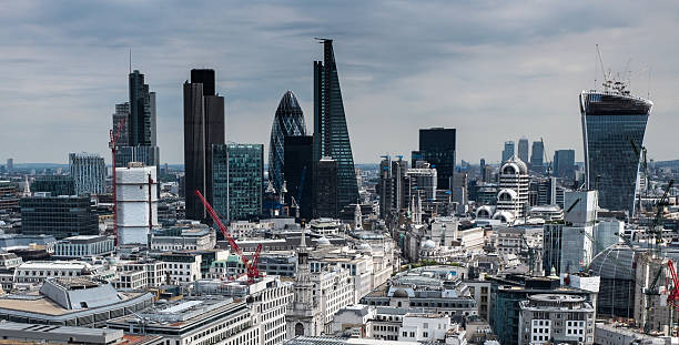 City of London skyline buildings stock photo