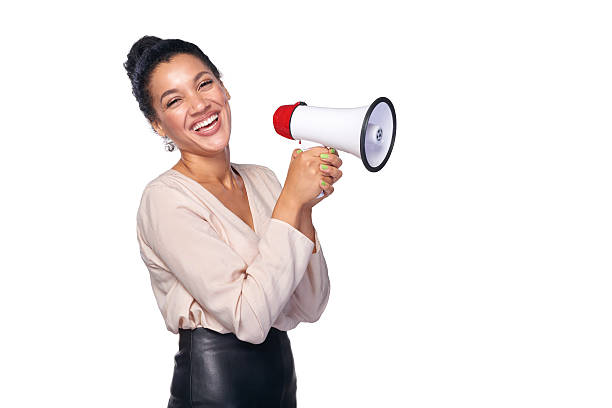 istock Woman hold loudspeaker 500225034