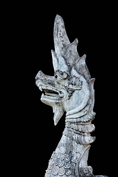 istock King of naga statue isolated on black background 500228160