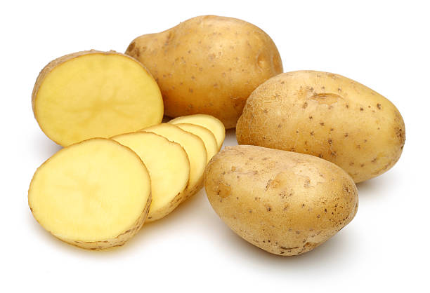 istock Raw Potato Full body and Freshly cut 500228198