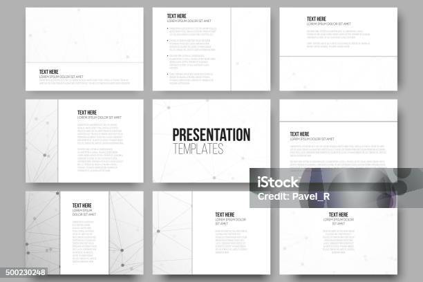 Slideshow Template Structure Example Set Of 9 Templates For Presentation Slides Molecular Structure Design ...